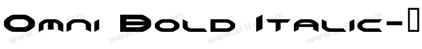 Omni Bold Italic字体转换